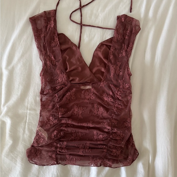 Free People Lace V-neck Top - Picture 5 of 7